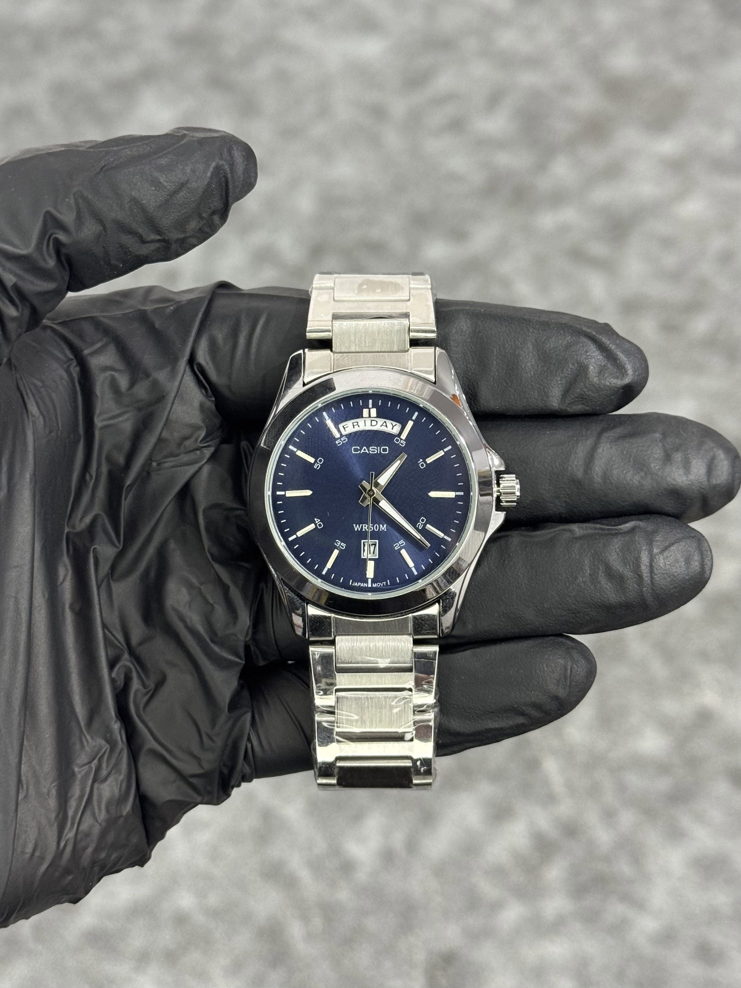 CASIO 15 PLATA AZUL (premium)