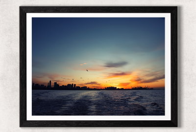 Atardece sobre el Rio de la Plata