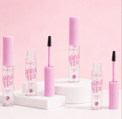 Gel de cejas / mascara transparente pink fix - Pink 21