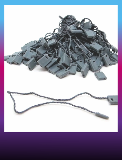100 Hilos para Tags 18cm - con cierra fácil GRIS
