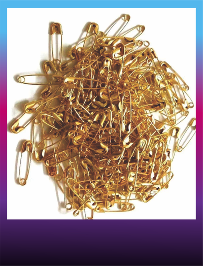 100 Alfileres de gancho Mini - 2 CM DORADO