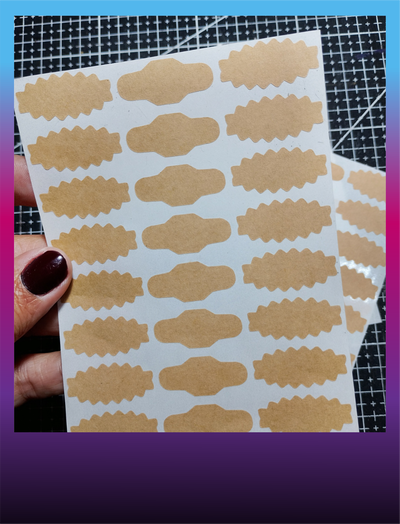 Etiquetas rotuladoras de papel kraf autoadeshivo 1,5 x 3