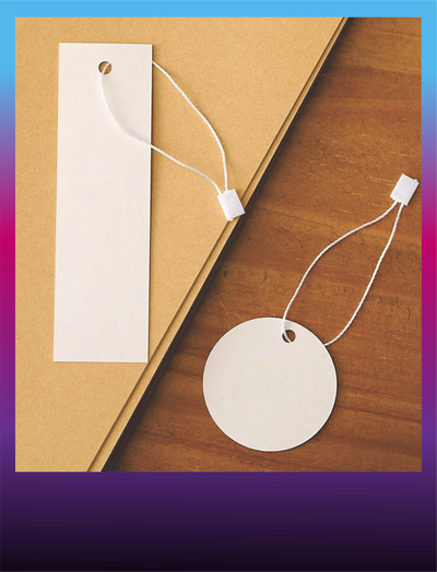 100 Hilos para Tags 18cm - con cierra fácil - BLANCO
