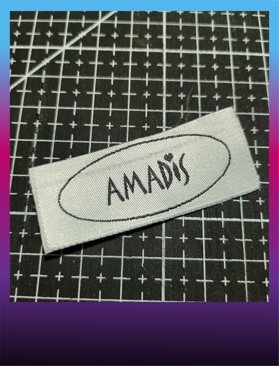 ETIQUETAS TEJIDAS PERSONALIZADAS PARA INDUMENTARIA 33mm x 400 metros