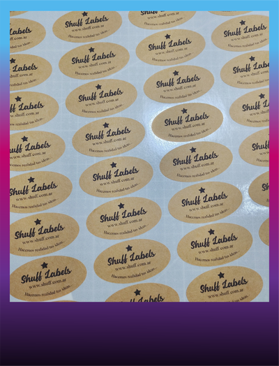 Sticker Oval en plancha