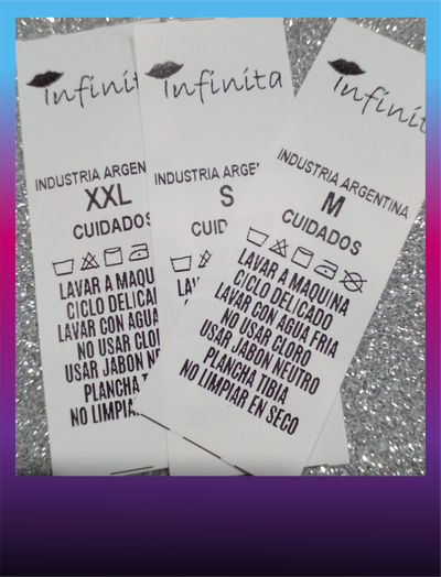 100 Etiquetas de POLIAMIDA 30mm