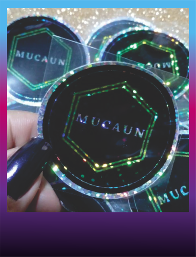 Stickers holograficos redondos 4cm