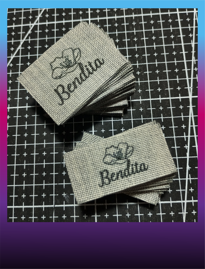ETIQUETA CORDURA MELANGE - 4x7cm