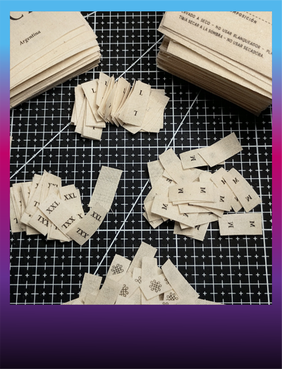 Talles de lienzo 12mm x 26mm