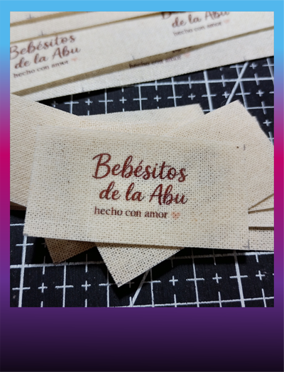 Etiquetas de Lienzo 6cm