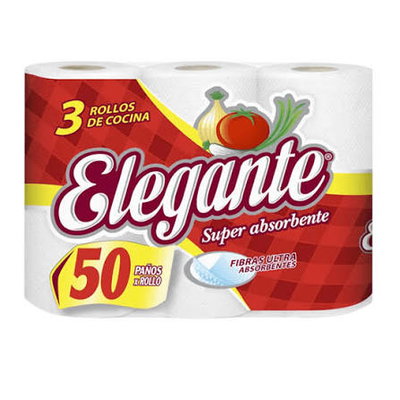 Rollo de cocina Elegante x30 de 50 paños x rollo