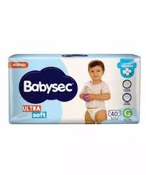 Los pañales Babysec Talle G (Grande) x 40 unidades