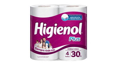 Papel higenico Higienol Plus 4 x 30 