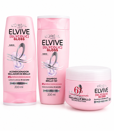 Combo Elvive glycolic gloss 200ml