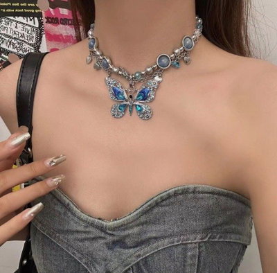 Collar Butterfly Blue