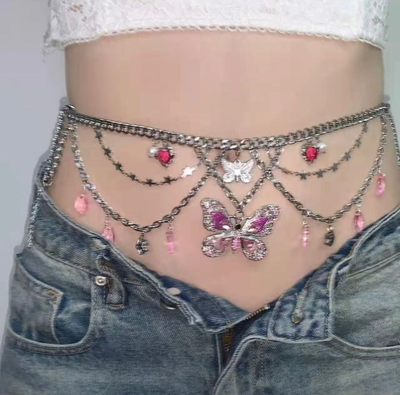 Cadena para Cintura Butterfly Pink