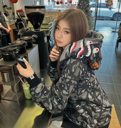 Campera Bape Shark Gris