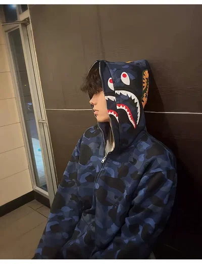 Campera Bape Shark Azul