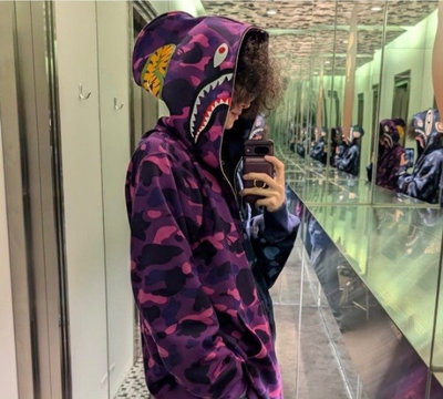 Campera Bape Shark Violet