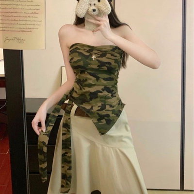 Top Strapless Camuflado
