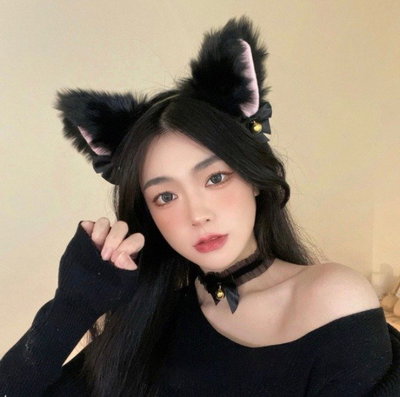 Vincha Orejitas Cute Negro