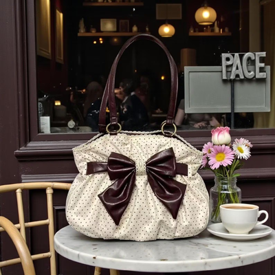Bolso Extra Ribbon Crema