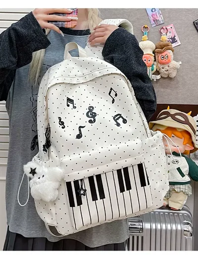 Mochila Piano Music Crema
