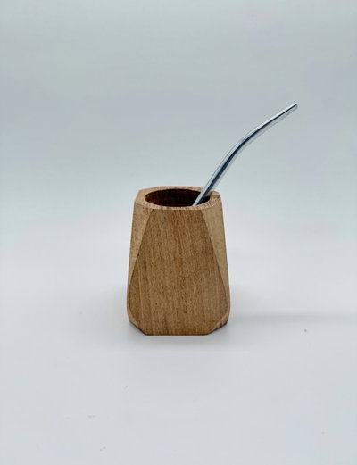Mate hexagonal + BOMBILLA DE REGALO + GRABADO LÁSER GRATIS