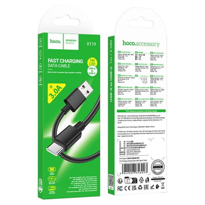 Cable Hoco USB-A a Tipo C - X119