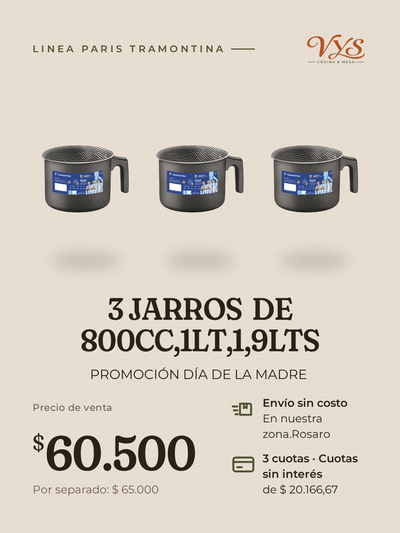 Oferta día de la madre 3Jarros hervidores