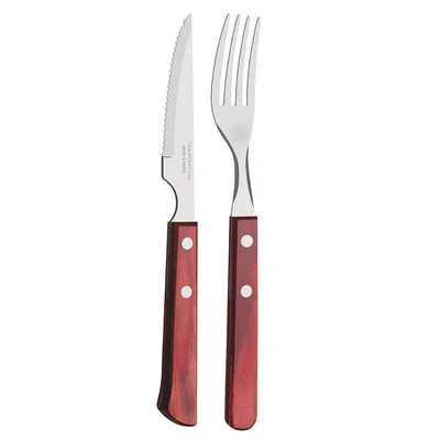 Set de Cubiertos para Asado Tramontina Polywood 4" x12 Piezas