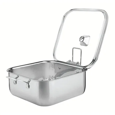 Olla Cuadrada Tramontina Grano de Acero Inoxidable 26cm (7,3 L)