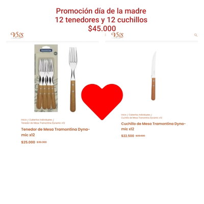 Set de cuchillos y tenedores