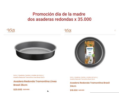 Set de asaderas redondas