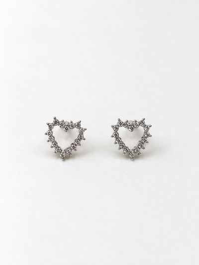 Aros Corazon Strass