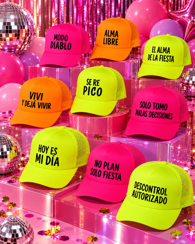 🌈 GORRAS FLÚOR PARA TU FIESTA 🌈