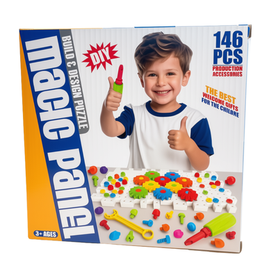 Juego de encastre y engranajes con herramientas "Magic Panel" 