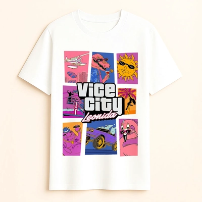 Remera "Welcome to Leonida" - Vice City Poster Edition