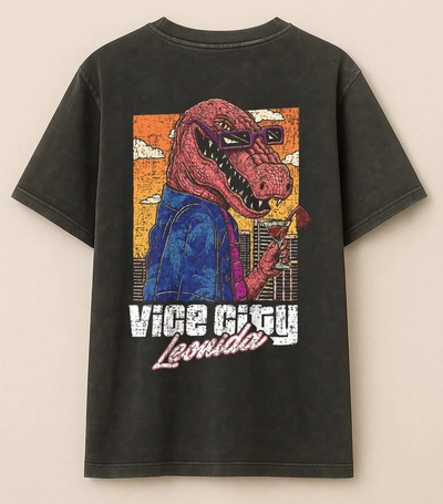 Remera Oversize Stone Wash - Macca The Gator