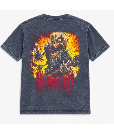 Remera Clásica Stone Wash Azul - The Chamber 106.6