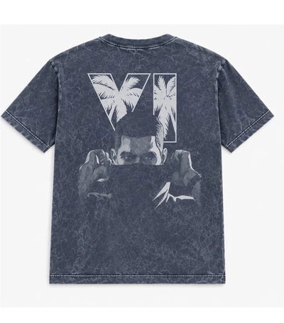 Remera Clásica Stone Wash Azul - Jason GTA VI Semitono