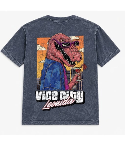 Remera Clásica Stone Wash - Macca The Gator (Leonida Edition)