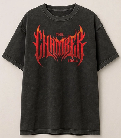 Remera Oversize Stone Wash Negra - The Chamber 106.6