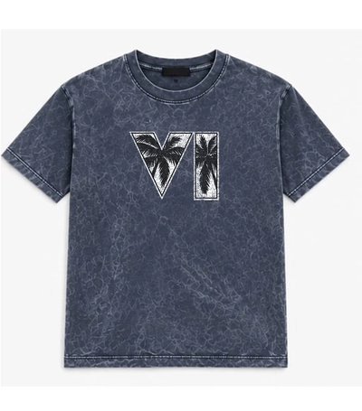 Remera Clásica Stone Wash Azul - Jason GTA VI Semitono