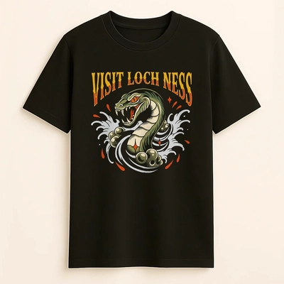 Remera Clásica "Visit Loch Ness" (Monstruo del Lago Ness)