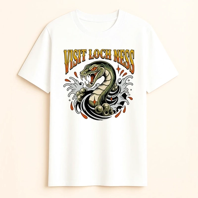Remera Clásica "Visit Loch Ness" (Monstruo del Lago Ness)