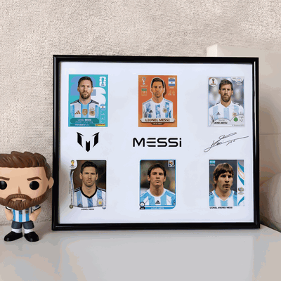 Cuadro Lionel Messi Colección Figuritas Mundiales 25x20 cm