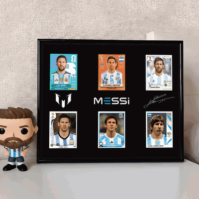 Cuadro Lionel Messi Colección Figuritas Mundiales 25x20 cm