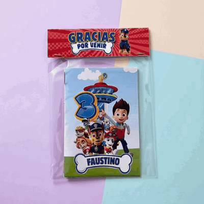10 Mini Libritos para Colorear Personalizados Souvenir Paw Patrol