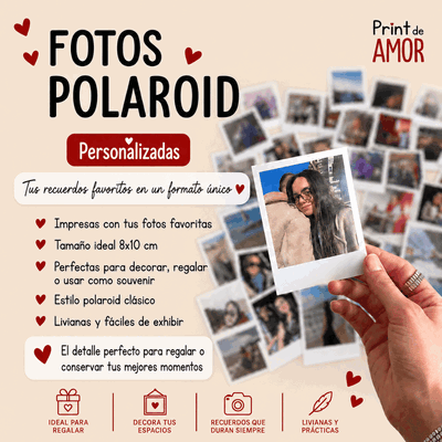 Impresión Fotos Polaroid 10x9 cm Pack x15U